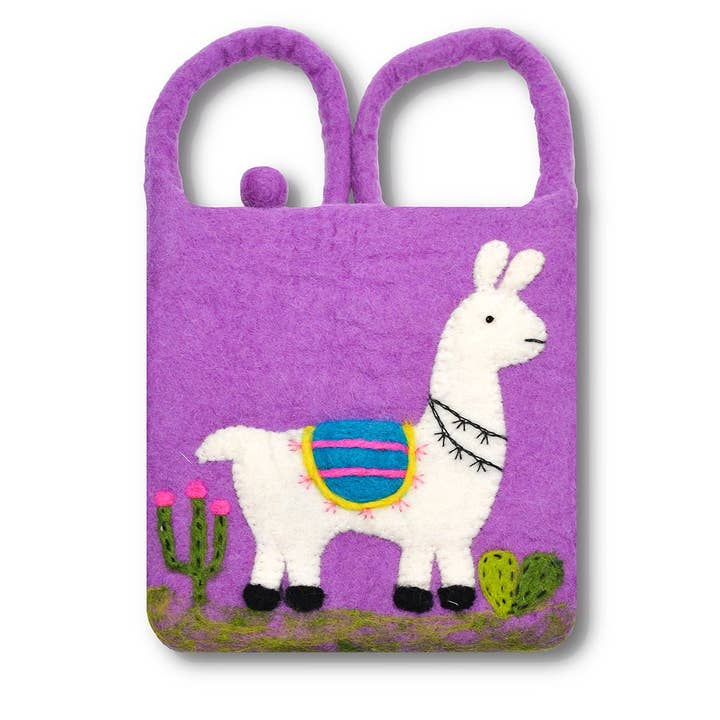 Llama Felted Cross Body Bag for wholesale by BNB Crafts Inc.