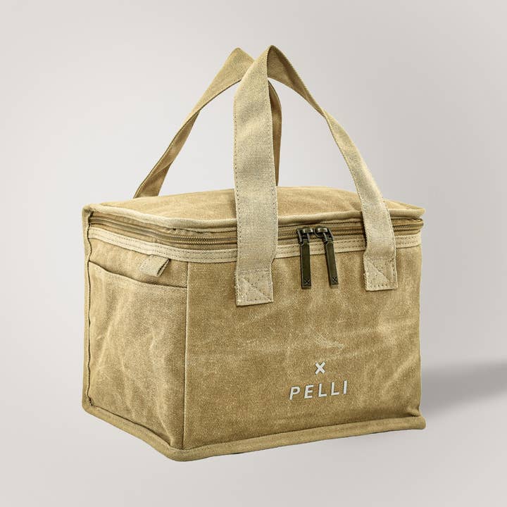 Lunch Squared Canvas Square Lunch Bag - Ginger for wholesale by Pelli Bags