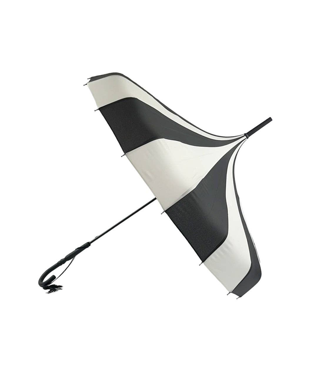 Soake - Wholesale Umbrella - Women's - Boutique CLASSIC Pagoda Umbrella Black and Cream2