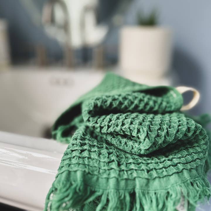 My Kitchen Linens - Wholesale Hand Towel - Set of 2 Waffle Towels for Bathroom1