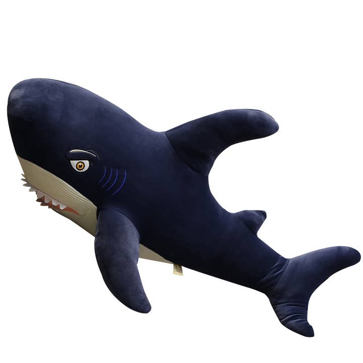 Angry Shark, Navy, 28" for wholesale by Plushland