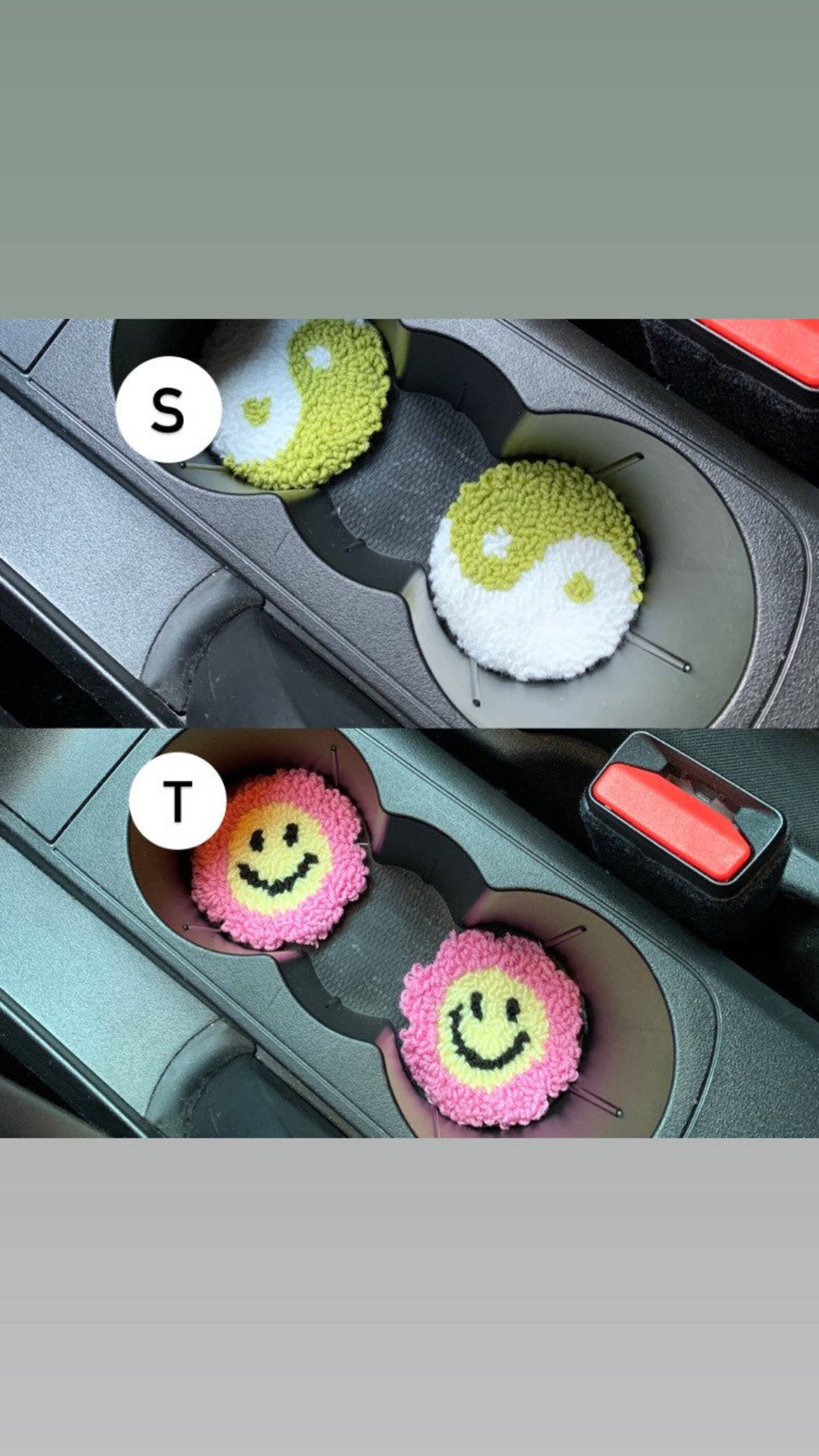 MUUDLAND – wholesale Car coaster – women's – Punch Needle Car Coasters, Set Of 2 Car Coasters, Mug6