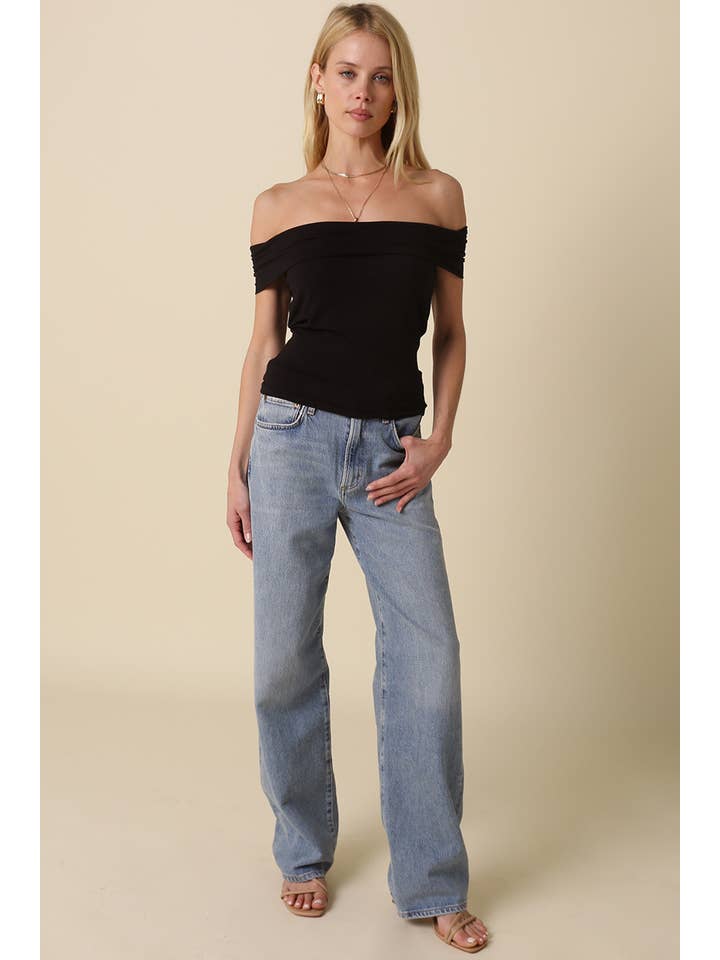 Olivaceous - Wholesale Knit Top - Women's - Leslie Off Shoulder Top3