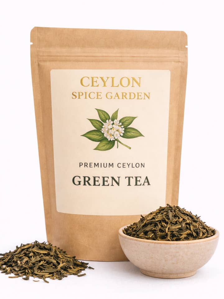 Premium Ceylon Green Tea Loose Leaf - Single Estate Organic - Nature's Weight Loss & Longevity Elixir for wholesale by Ceylon Spice Garden