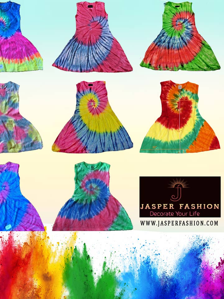 TD-904 : Girls Tie Dye Frock for wholesale by Jasper Fashion