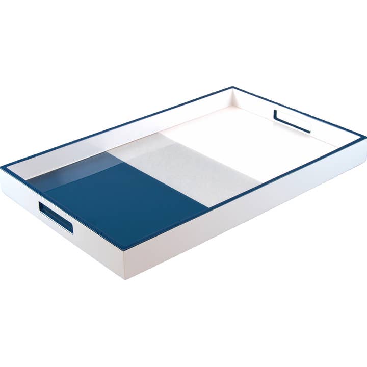 Navy Shine White - Breakfast Tray - L-34NSW for wholesale by Pacific Connections