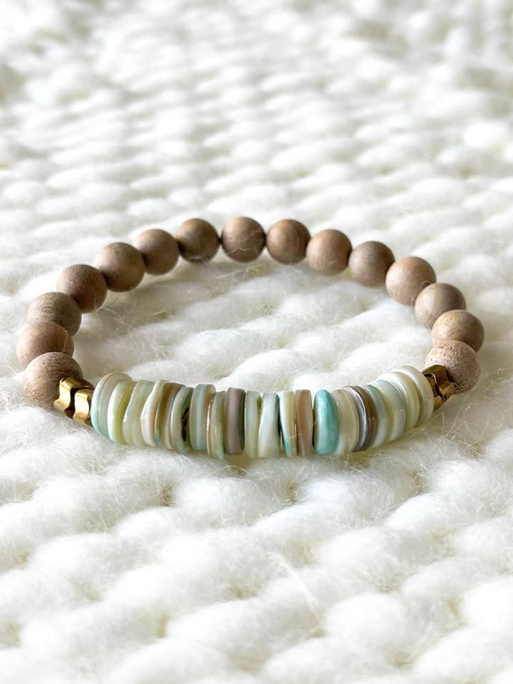 Turquoise Shell Diffuser Bracelet for wholesale by Hello Heather