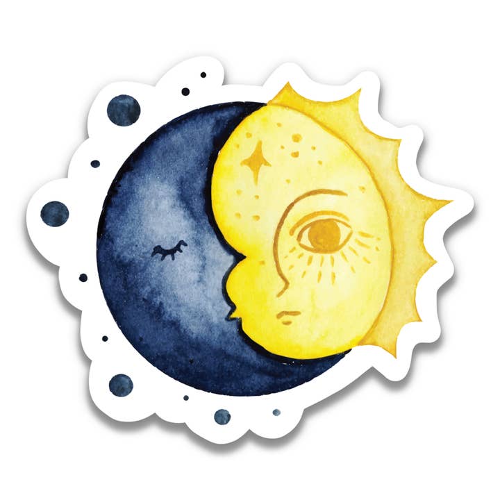 Moon Sun Vinyl Sticker for wholesale by Sweet Humors