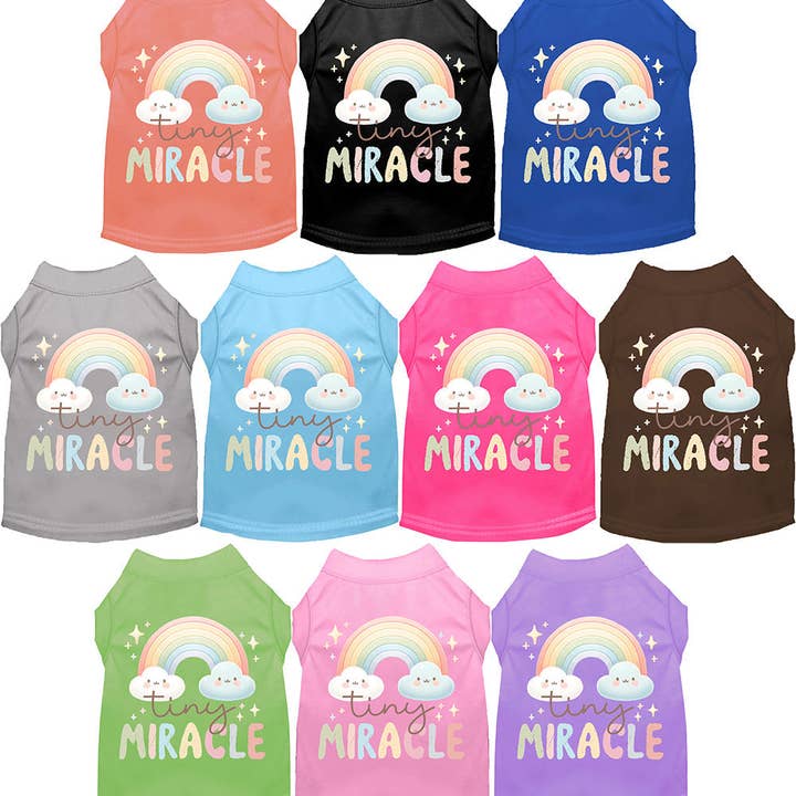 Adorable Cat or Dog Shirt for Pets "Tiny Miracle" for wholesale by As You Wish Apparel