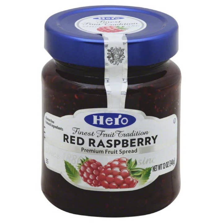 Hero Red Raspberry Premium Fruit Spread, 12 Oz for wholesale by KeHE Distributors, LLC