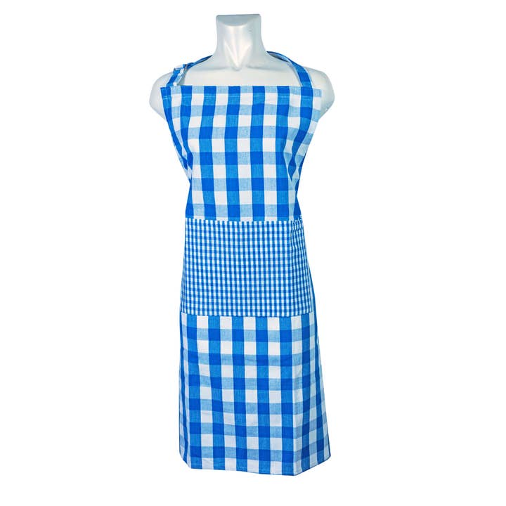 Apron - Buffalo Blue Check for wholesale by Accent Linen