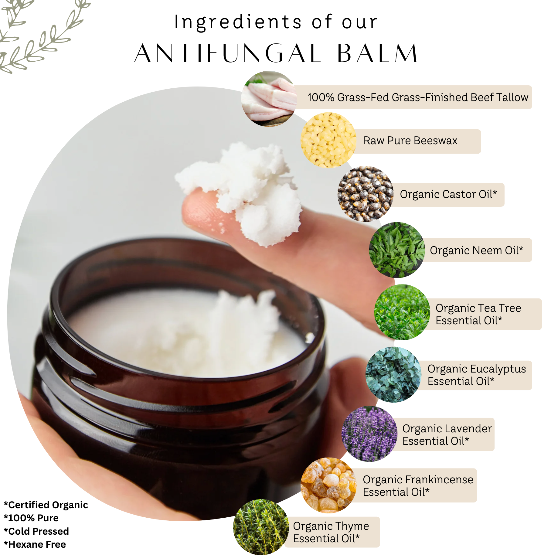 Untamed Organics - Wholesale Verzorgende zalf/balsem/crème - Antischimmel Talg Huidbalsem1