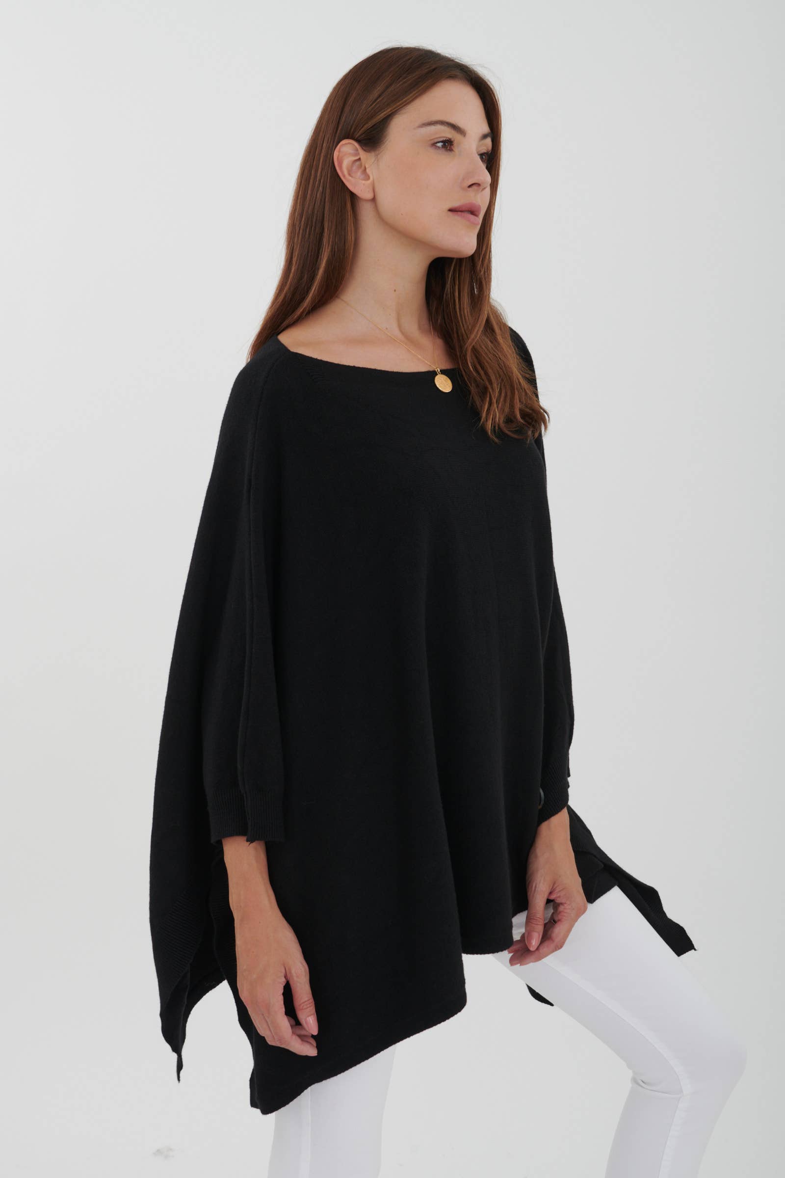 ORNELLA PARIS - Wholesale Poncho - Women's - LEL-P22269 cashmere poncho12