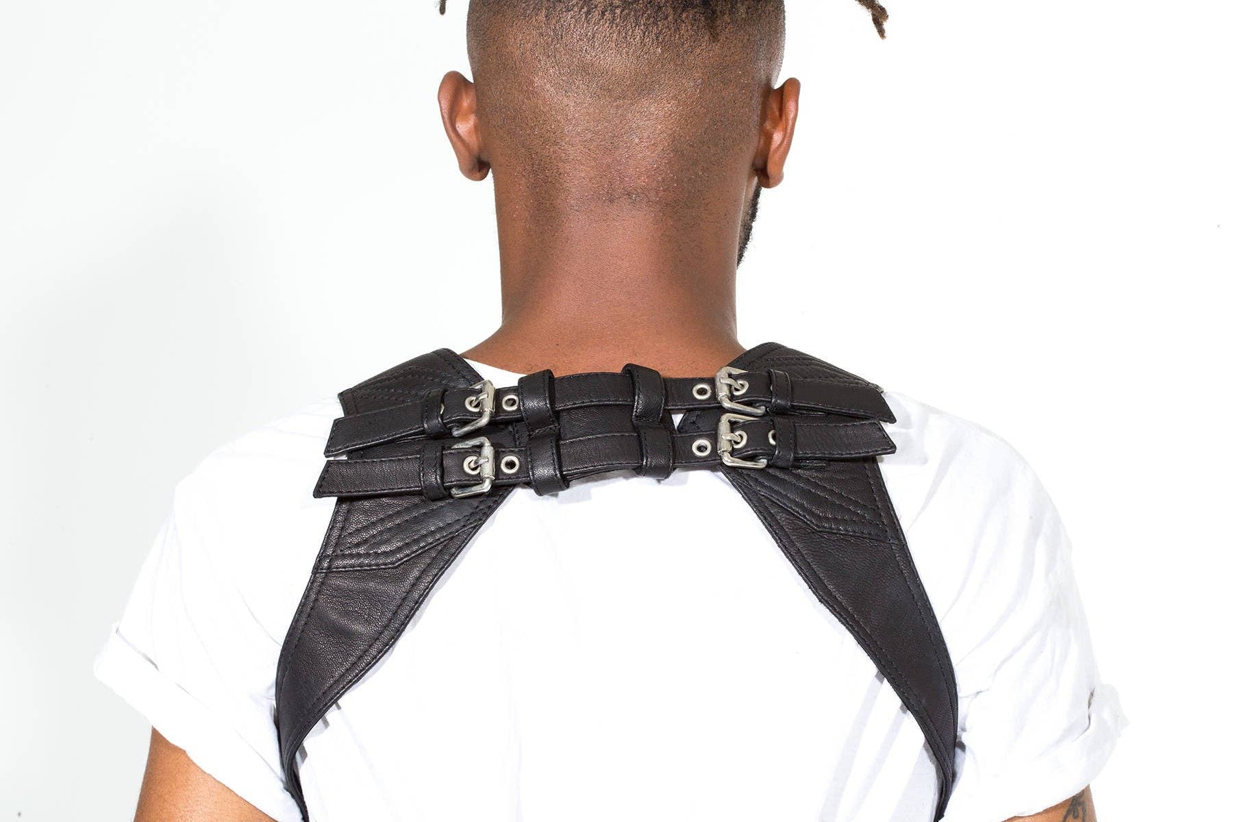 JUNGLE TRIBE – wholesale Phone wallet – men's – CHROME BLACK Leather Biker Holster Bag and Phone Case3