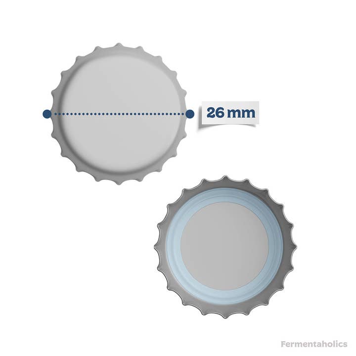 Fermentaholics - Wholesale Bottle/wine opener - Fermentaholics Silver Beer Bottle Caps - 144 Count3