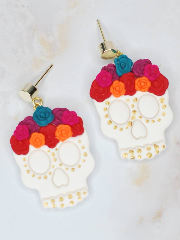 Orecchini a forma di teschio di zucchero per la vendita all'ingrosso da parte di SATAZI