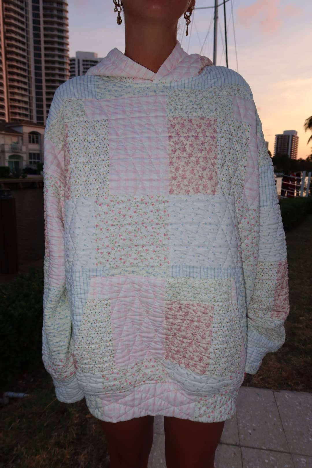 Quilted Pastel Hoodie for wholesale on Faire13