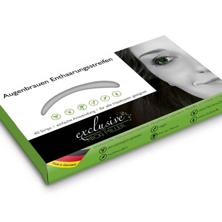 Paquete individual de tiras depilatorias para cejas 40 tiras para venta al por mayor de exclusive by Nicki Miller