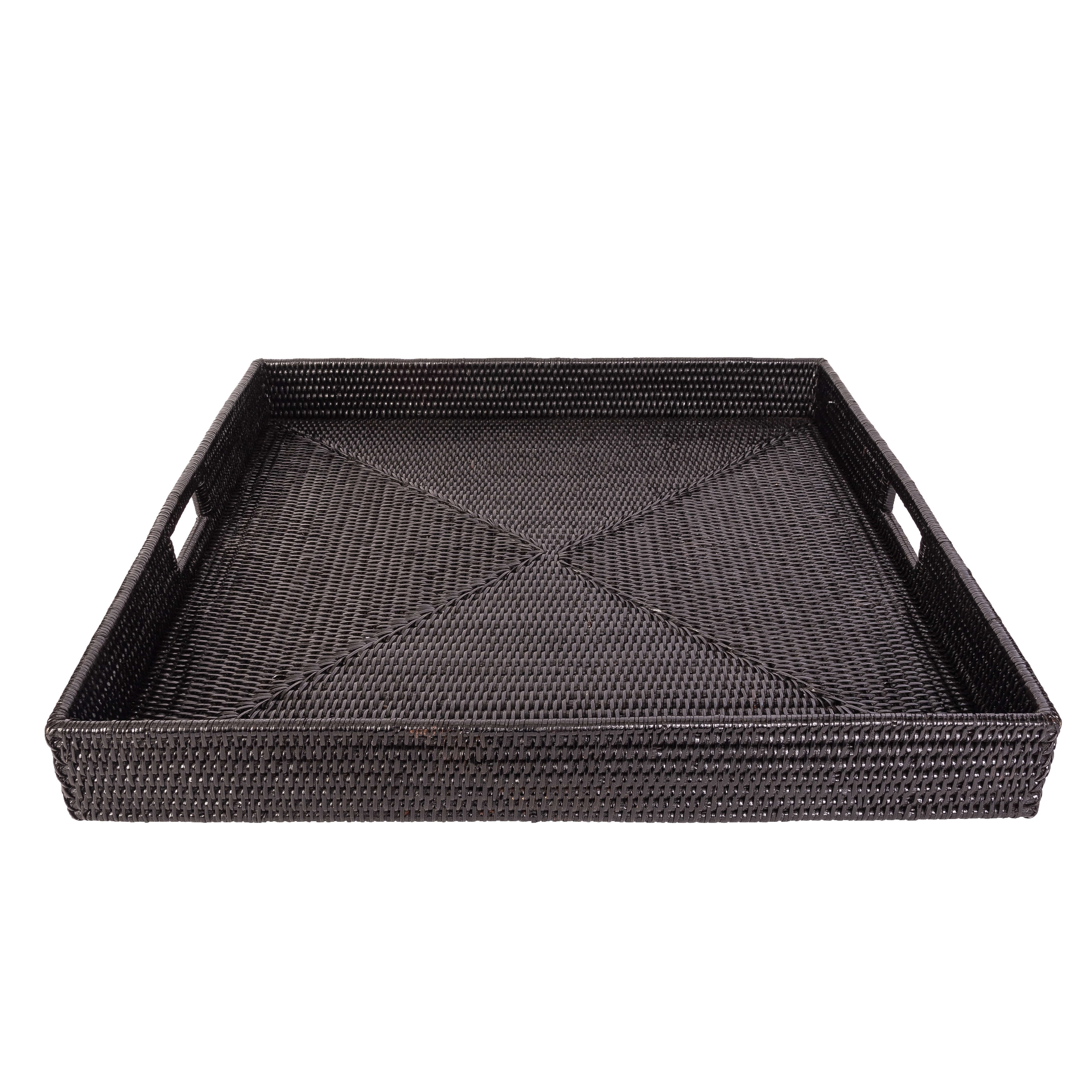 Artifacts Trading Company – wholesale Serving tray – Square Serving Tray - Ottoman with Cutout Handles5