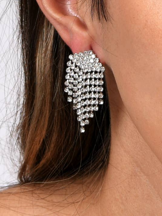 Mini Waterfall Earrings With Zircons for wholesale by Victoria Moda