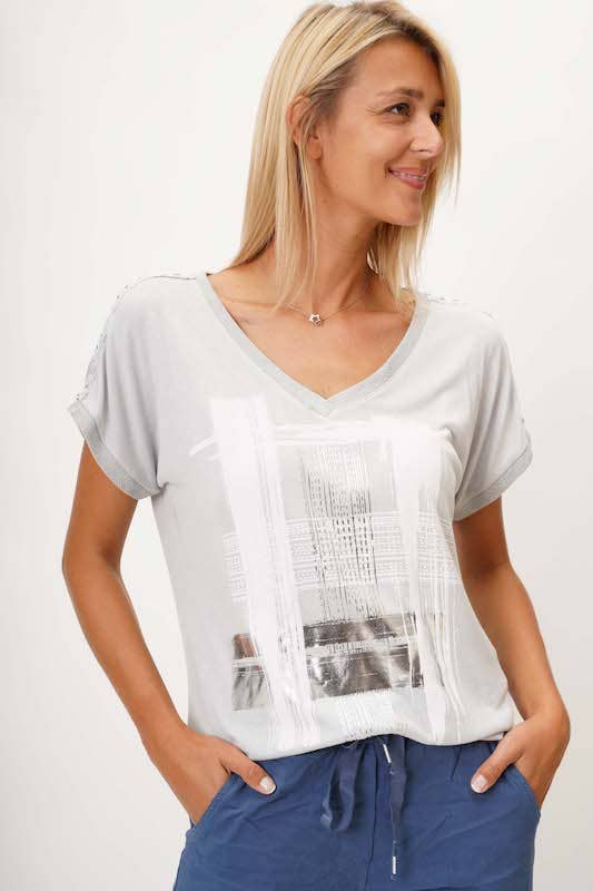 Look Mode Usa - Vendita all'ingrosso Maglietta - Donna - Top donna con stampa a quadri