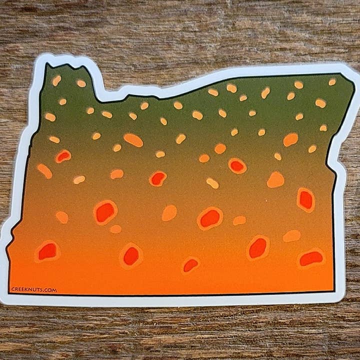 Oregon Bull Trout Skin Sticker for wholesale by creeknuts.com
