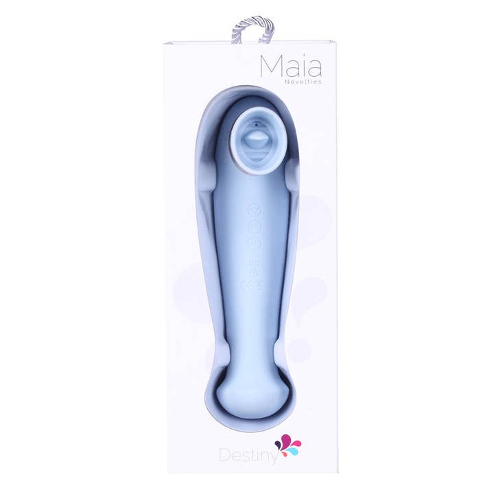 Maia Toys - Wholesale Sex Toy - Destiny 15-Function Suction + Vibration + 3 Motors Teal Blue3