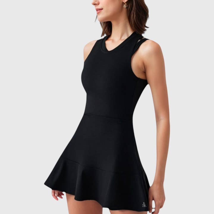 Active by Anna-Kaci - Wholesale Athletic Dress - Women's - Women's Racerback Flowy Athletic Dress with Built-In Shorts