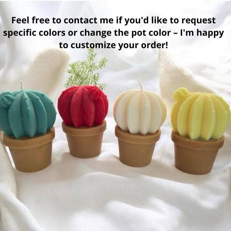 Karly’s Candles - Wholesale Novelty candle - Mini Cactus Candle: Soy Wax Succulent, Plant Lover Gift4