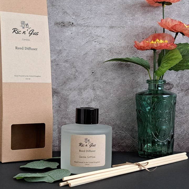 Clean Cotton Reed Diffuser for wholesale by Ric n'Gus Candles