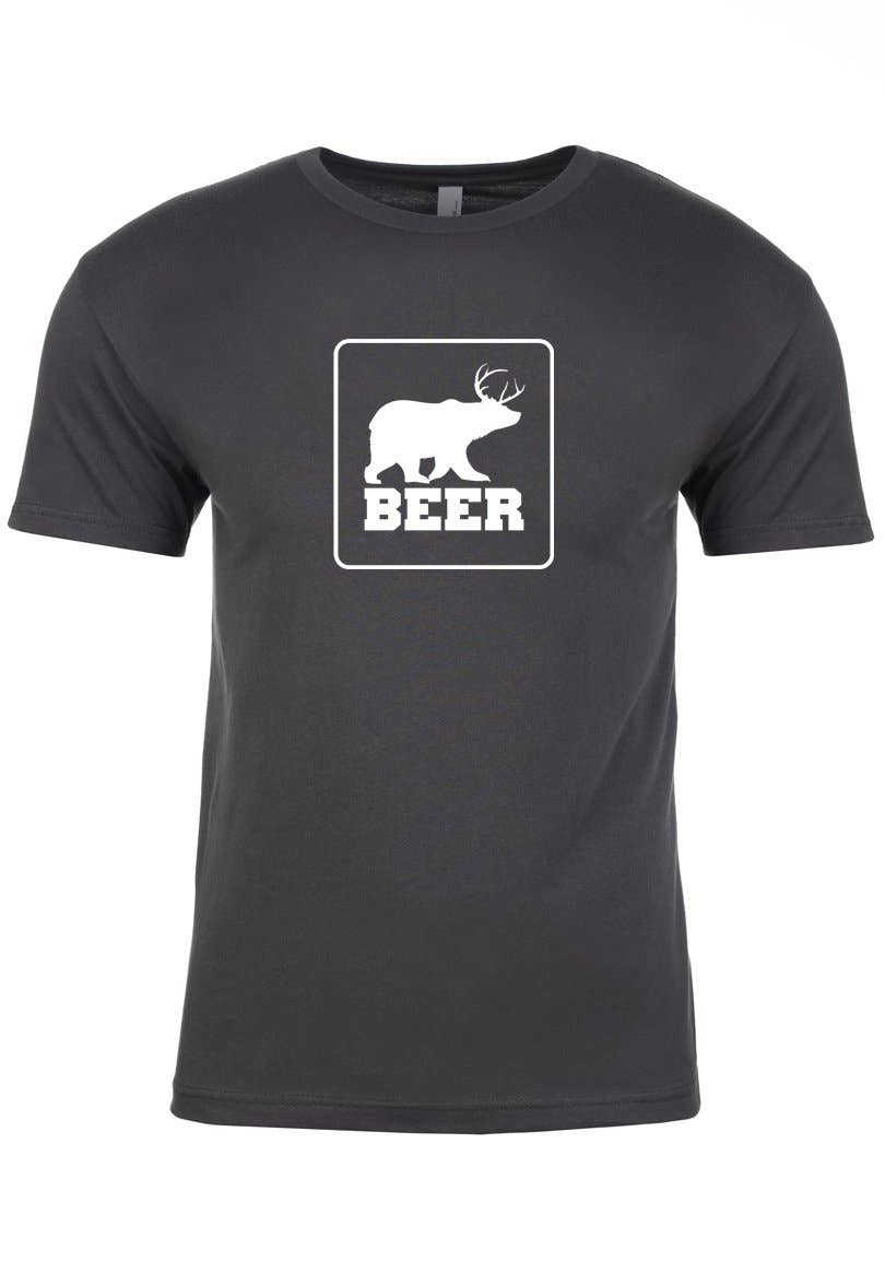 Wi-Wear – wholesale Screen printed t-shirt – unisex – Bear + Deer = Beer Unisex T-Shirt1