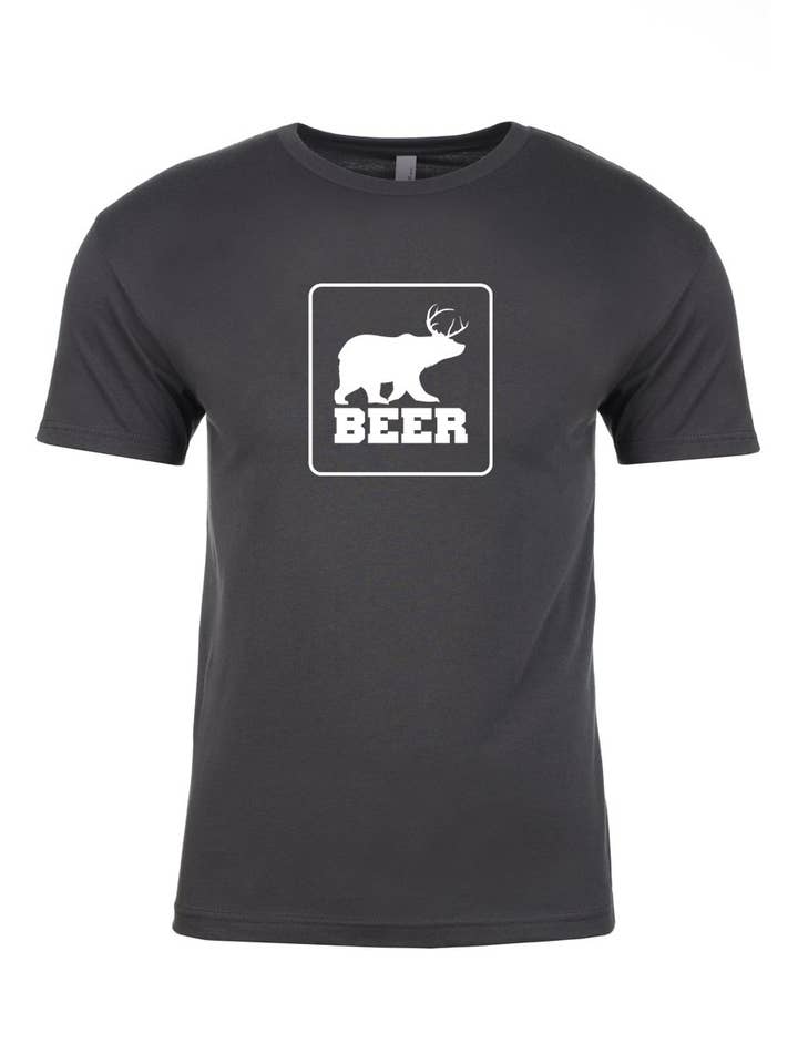 Wi-Wear – wholesale Screen printed t-shirt – unisex – Bear + Deer = Beer Unisex T-Shirt1