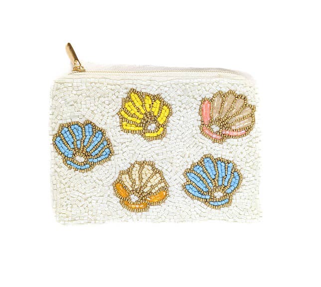 Nima Accessories Inc - Wholesale Coin Purse - Women's - Ladies Sea Shell Beaded Coin Purse