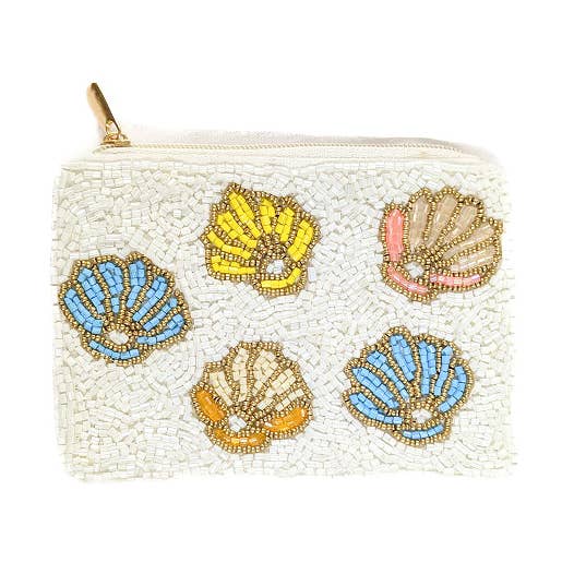Nima Accessories Inc - Wholesale Coin Purse - Women's - Ladies Sea Shell Beaded Coin Purse0