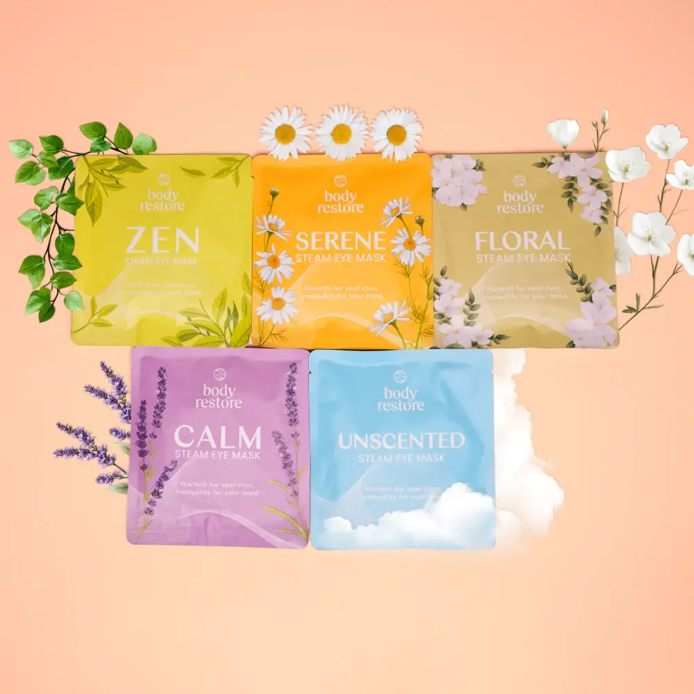 Best Beauty Group - Wholesale Sleep/Eye Mask - BODY RESTORE Steam Eye Mask Spa Relax Five Packs or Single11