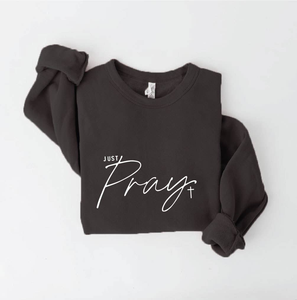 OAT COLLECTIVE - Wholesale Graphic Sweatshirt - Women's - JUST PRAY  Graphic Sweatshirt0