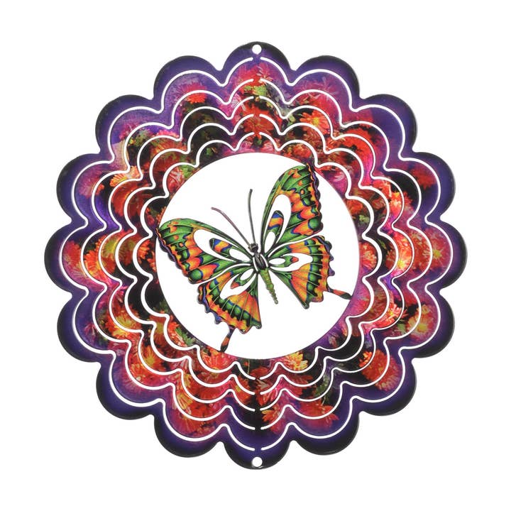 Kaleidoscope Butterfly Purple Wind Spinner for wholesale by Next Innovations