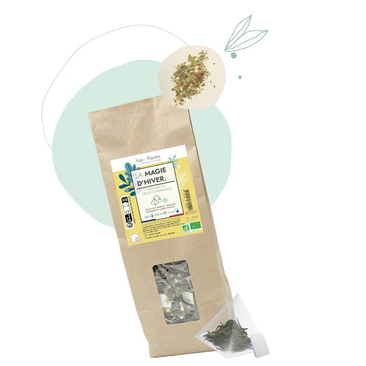 Winter Magic organic pyramid bags x 100 bulk for wholesale by Nat&Plantes