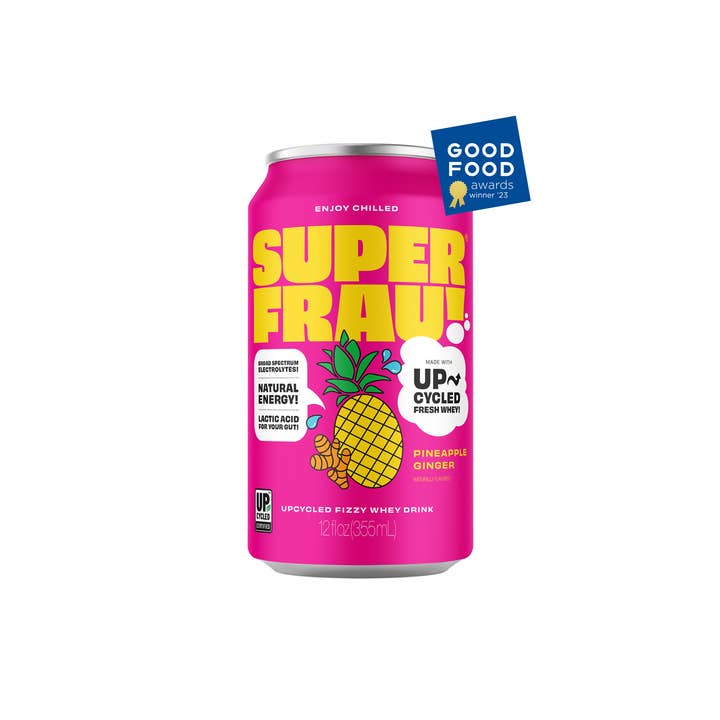 Superfrau Upcycled Fizzy Whey Drink – Pineapple Ginger for wholesale by Superfrau