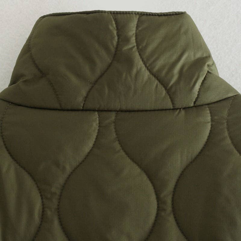 GREEN Cape Style Zip Up Coat for wholesale on Faire12