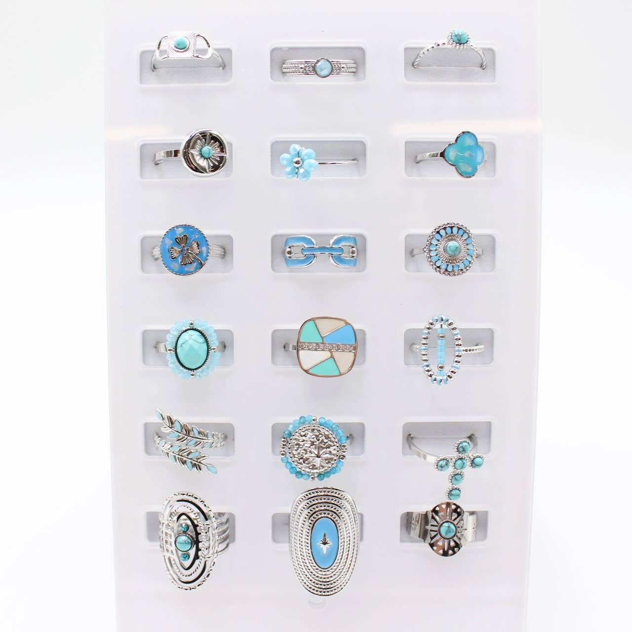 Reference Mode – Engroshandel Smykkesæt – Sæt med 18 justerbare ringe i rustfrit stål5