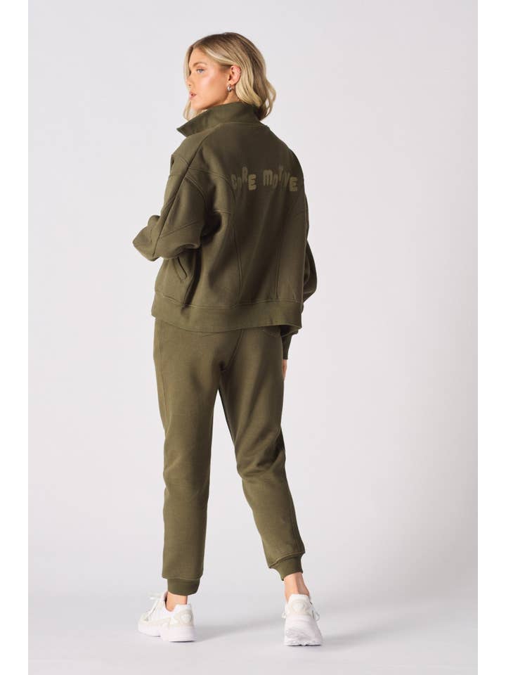 JMOJO UK Limited – wholesale Sweatshirt – Women's – Tirra Zip Up Sweatshirt – Khaki3