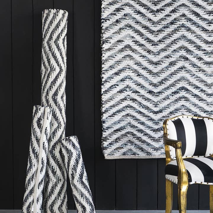 A&B Home Group Inc. - Wholesale Area Rug - 2'x3' Cotton/Denim Rug Shuttle Weave Durrie w/ Hamming5