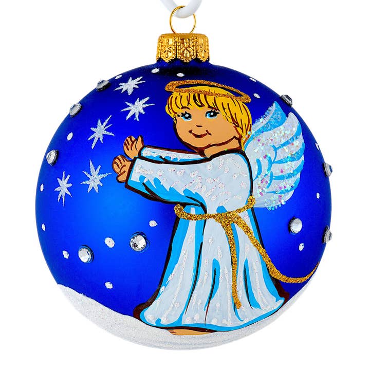Angel Glass Christmas Tree Ornament for wholesale by STP