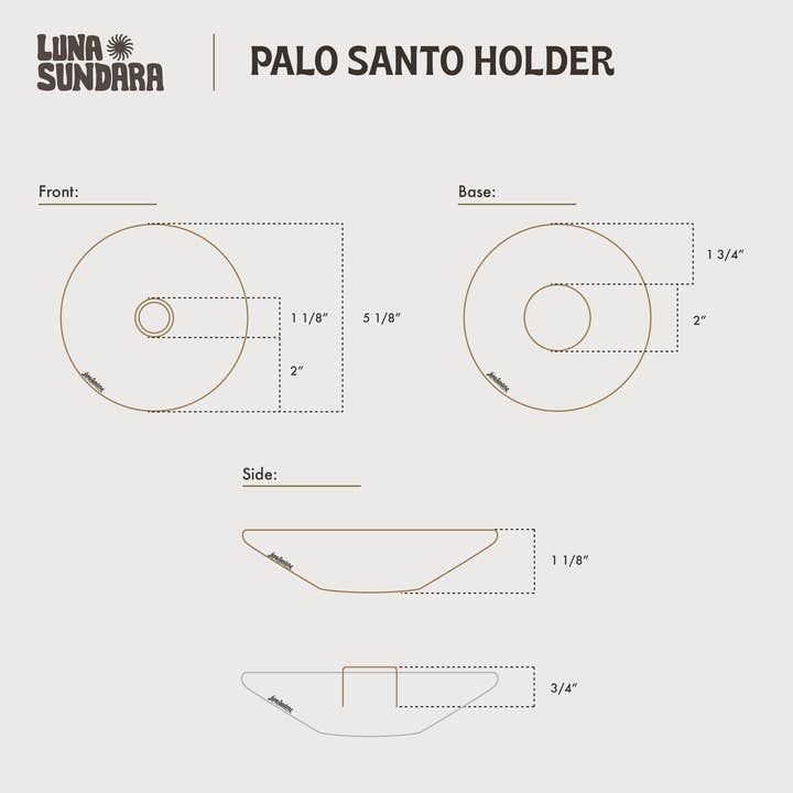 Luna Sundara - Wholesale Incense Holder - Chulucanas Ceramics Palo Santo Holder