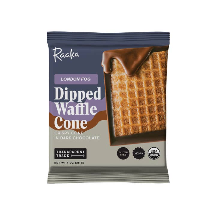 London Fog Dipped Waffle Cone Chocolate Bar - Spring Limited for wholesale by Raaka Chocolate