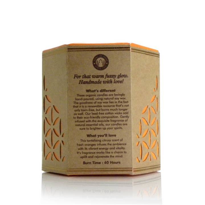 R. Expo/Song of India - Wholesale Jar/Filled Candle - Organic Goodness Candle Orange1