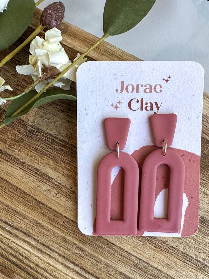 Burnt Red Clay Earring for wholesale by Maude West Company