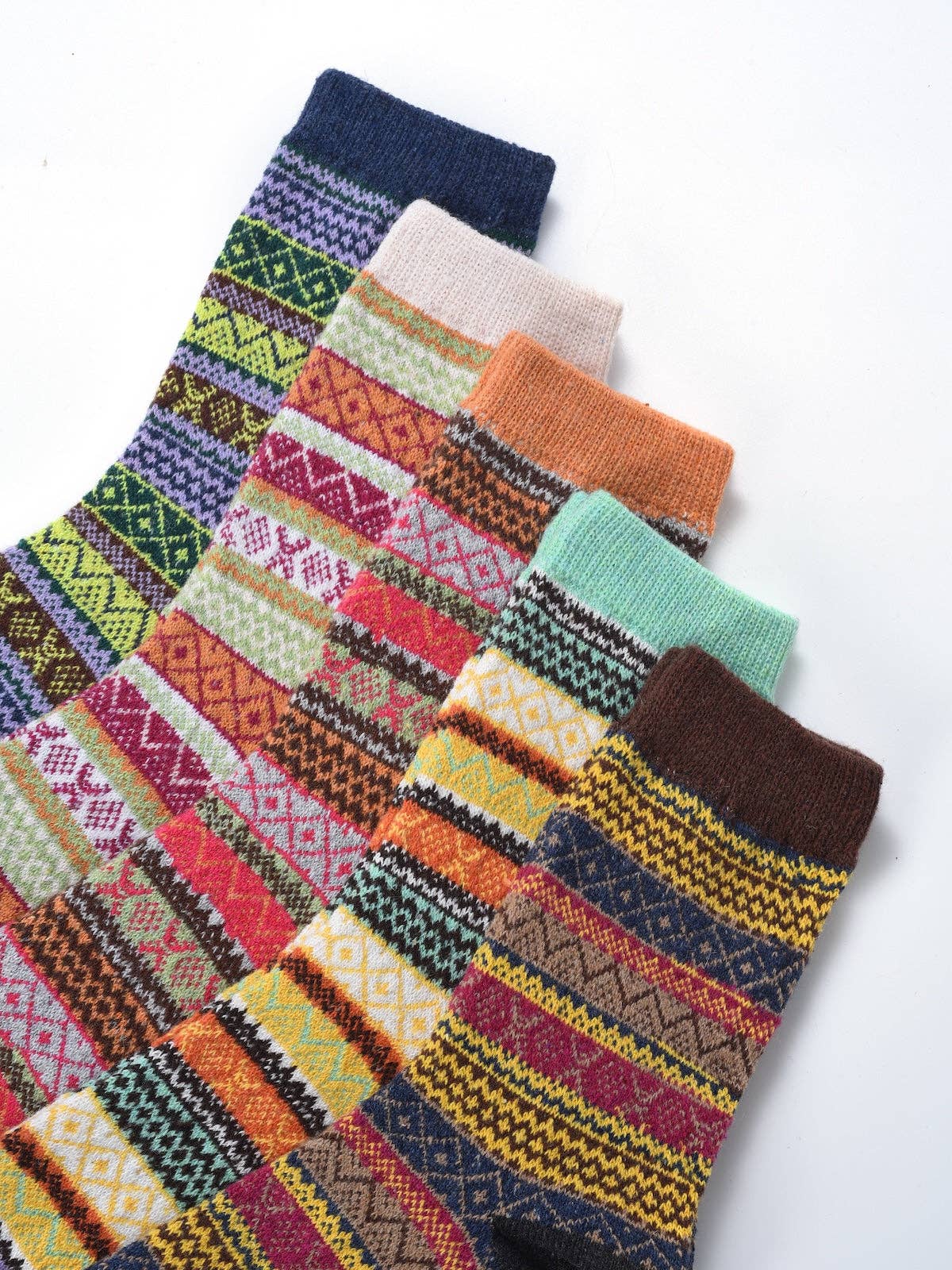 Funkyrel® Atzbranding Limited - Wholesale Socks – Women's - Rufia - 5 Pairs Bohemian Style Wool-Blend Socks1