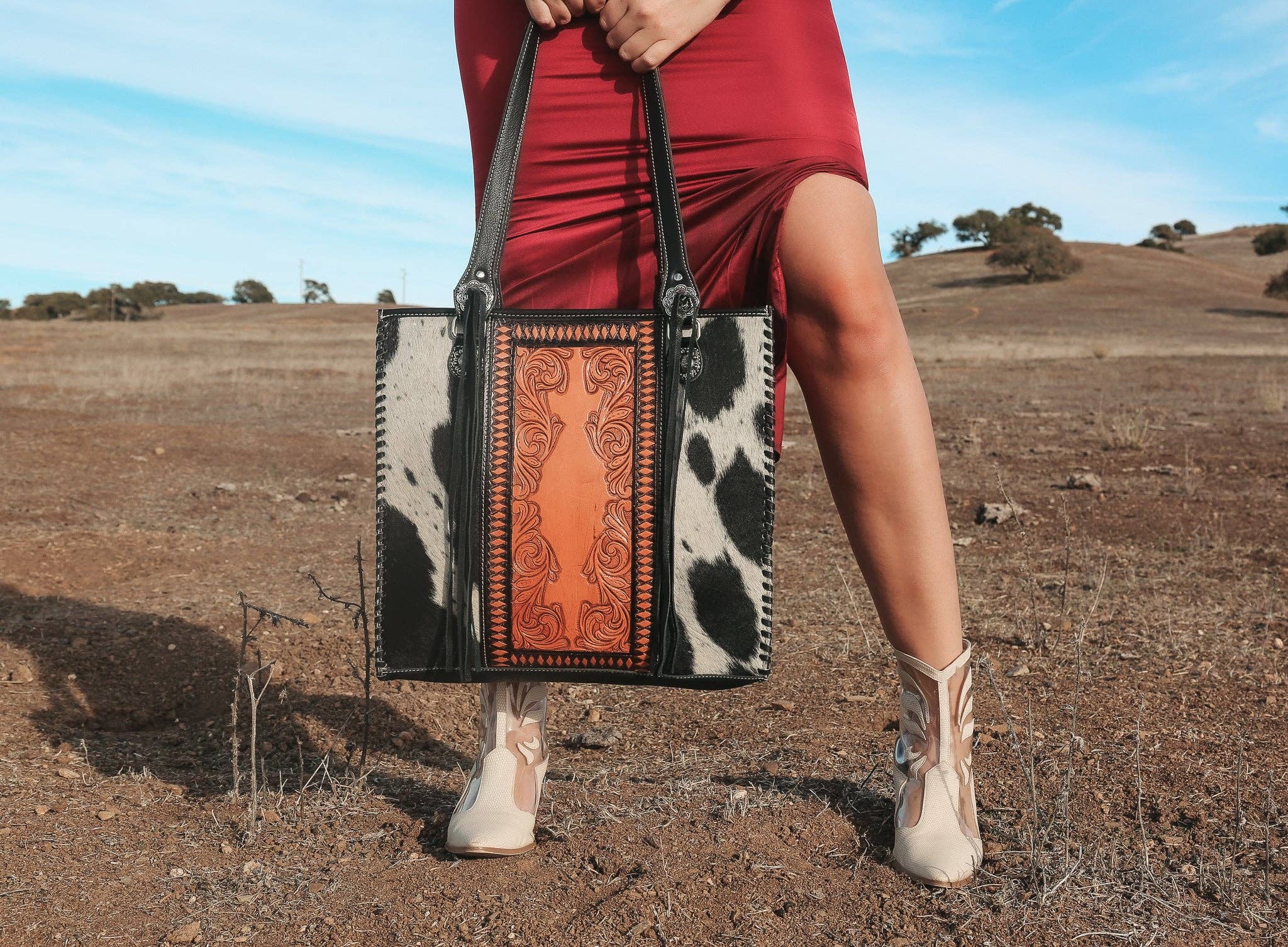 Haute Southern Hyde - Wholesale Tote Bag - Women's - Luxe Cowgirl Tote a Haute Southern Hyde Cowhide Purse2